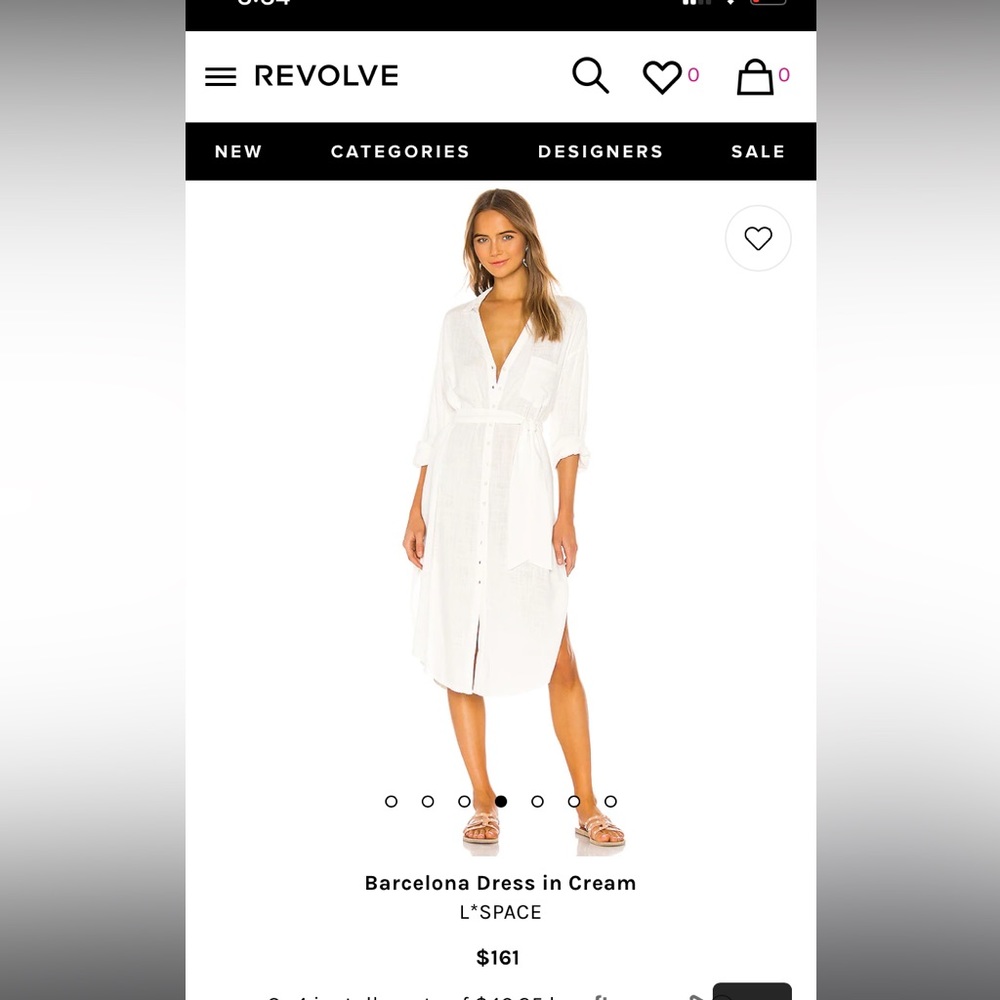 Revolve Barcelona dress l*space cream medium/large